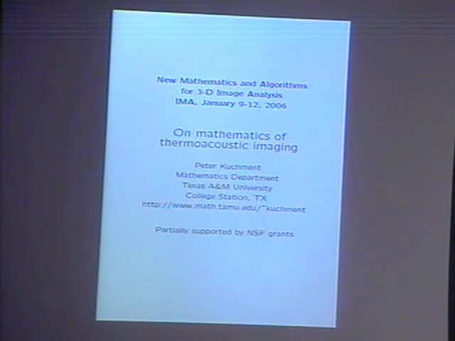 On Mathematics of Thermoacoustic Imaging Thumbnail