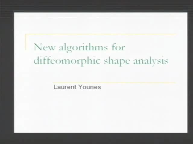 New Algorithms for Diffeomorphic Shape Analysis Thumbnail