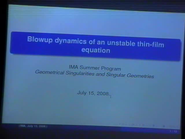 Blowup dynamics of an unstable thin-film equation Thumbnail