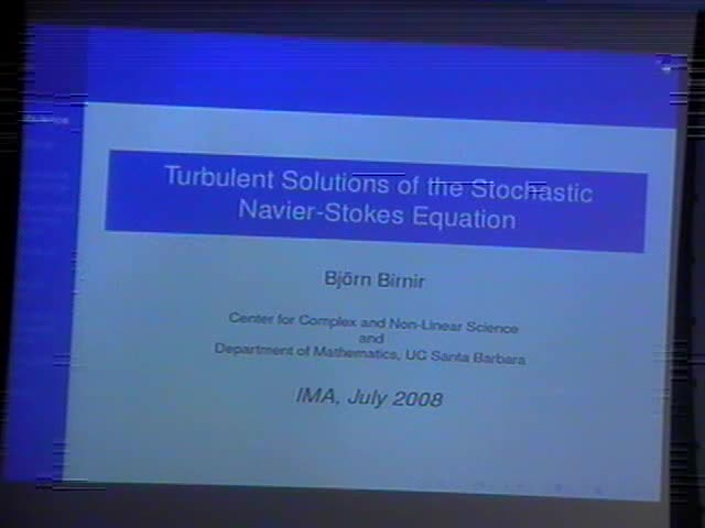 Turbulent solutions of the stochastic
Navier-Stokes equation Thumbnail