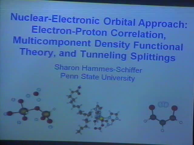 Nuclear-electronic orbital approach: Electron-proton
correlation, multicomponent density functional theory, and tunneling splittings  Thumbnail