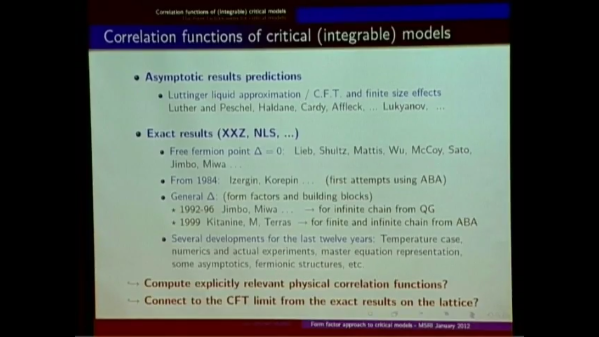 The form factor approach to correlation functions in critical integrable models Thumbnail