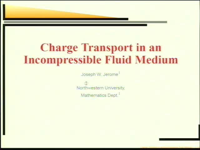 Charge transport in an incompressible fluid medium Thumbnail