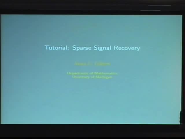 Tutorial: Sparse signal recovery Thumbnail
