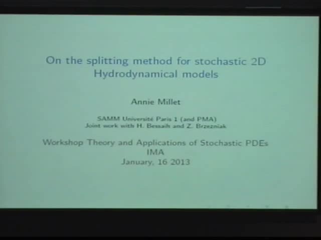 On the Splitting Method for the Stochastic 2D Hydrodynamical Models Thumbnail
