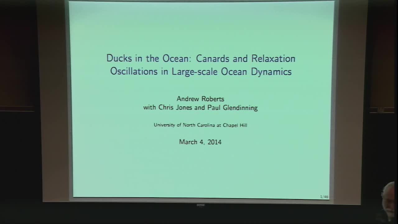 Ducks in the Ocean: Canards and Relaxation Oscillations
in Large-scale Ocean Dynamics Thumbnail