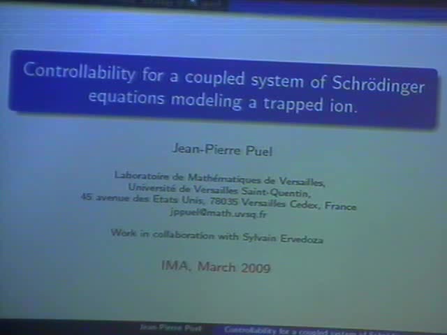 Controllability for a coupled system of Schrödinger equations
modeling a trapped ion Thumbnail