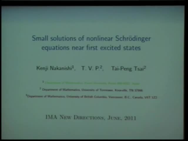 Small solutions of nonlinear Schrodinger equations near first excited states Thumbnail