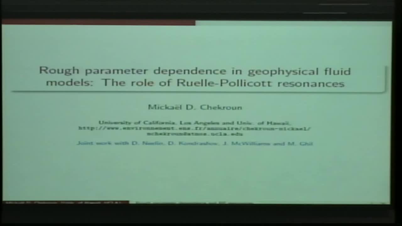 Rough Rarameter Dependence in Geophysical Fluid Models: The Role of Ruelle-Pollicott Resonances. Thumbnail