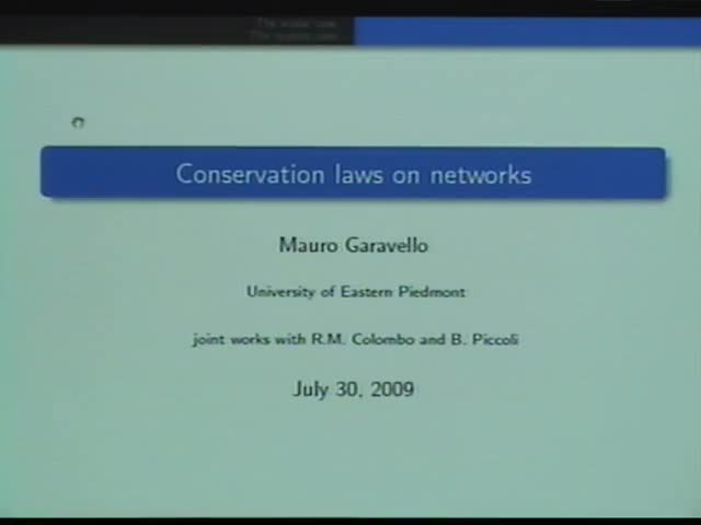 Conservation laws on networks Thumbnail