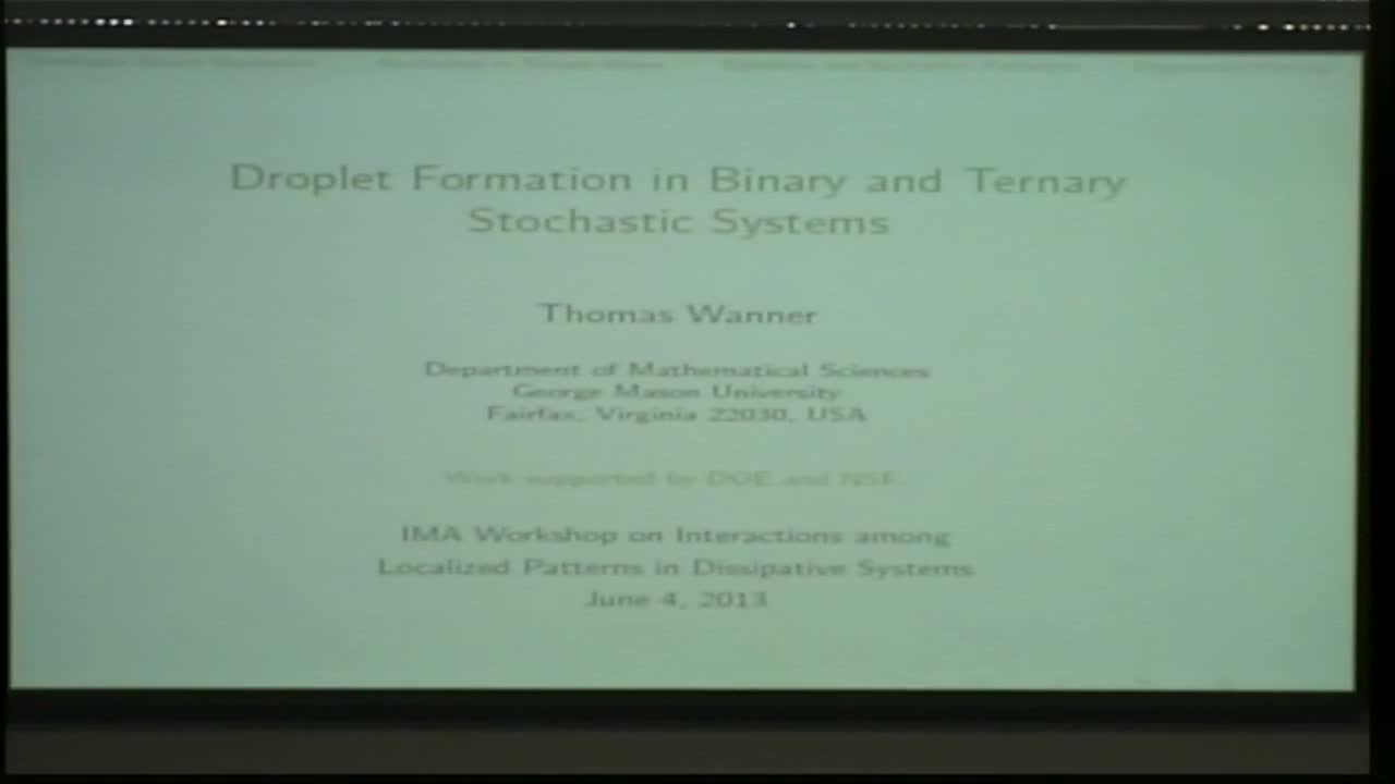 Droplet Formation in Binary and Ternary Stochastic Systems Thumbnail