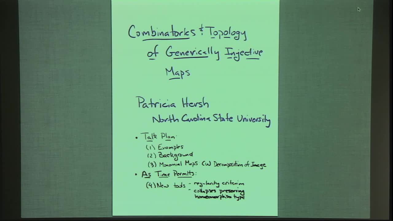 Combinatorics and Topology of Generically Injective Maps Thumbnail