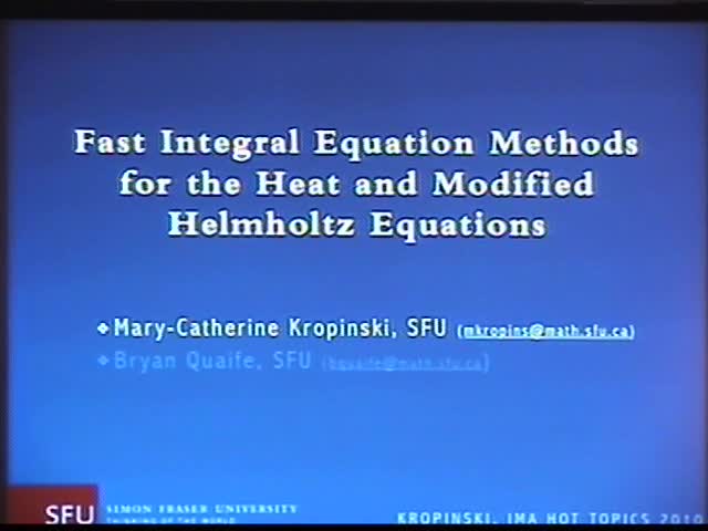 Fast integral equation methods for the heat equation and the modified Helmholtz equation in two dimensions Thumbnail