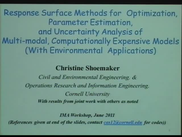 Surrogate Response Surfaces in Global Optimization and Uncertainty Quantification of Computationally Expensive Simulations  with PDE and Environmental Inverse Applications Thumbnail