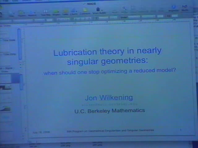 Lubrication theory in nearly singular geometries: when
should one stop optimizing a reduced model? Thumbnail