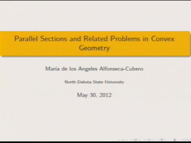 Parallel sections and related problems in convex geometry Thumbnail