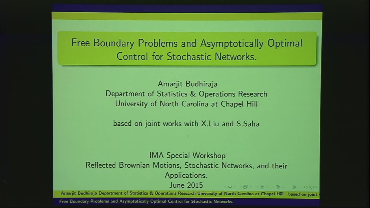 Free Boundary Problems and Asymptotically Optimal Control for Stochastic Networks Thumbnail