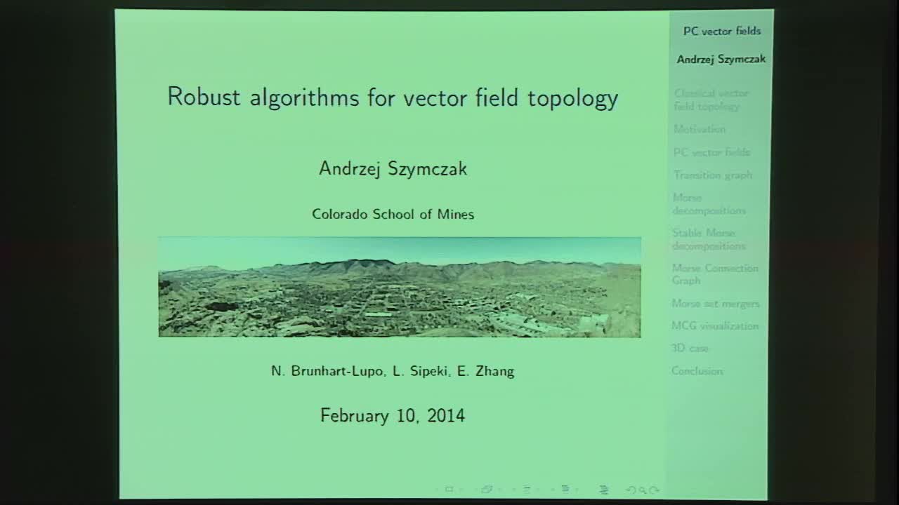 Robust Algorithms for Vector Field Topology Thumbnail
