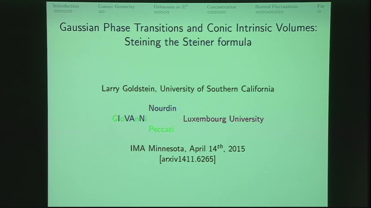 Gaussian Phase Transitions and Conic Intrinsic Volumes: Steining the Steiner formula Thumbnail