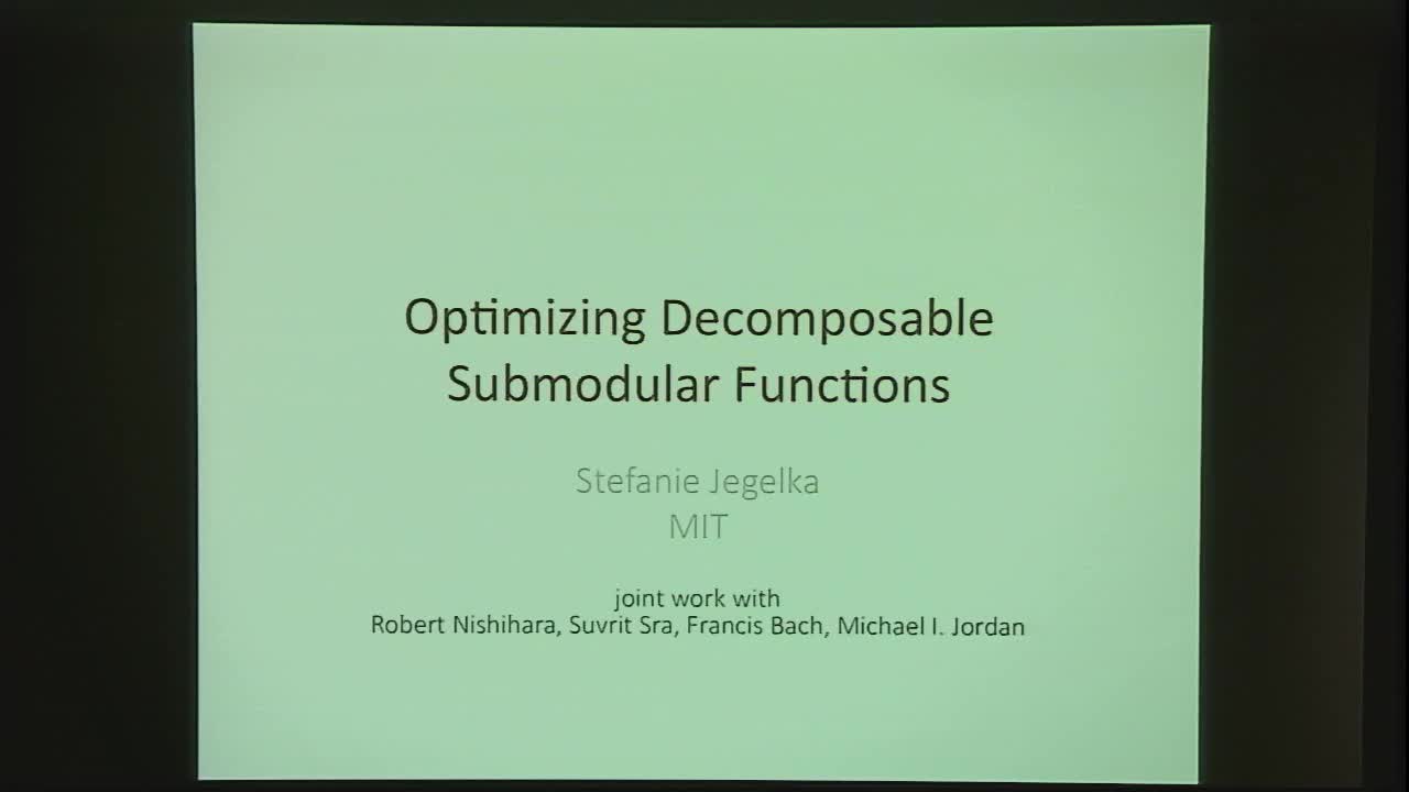 Optimizing Decomposable Submodular Functions Thumbnail