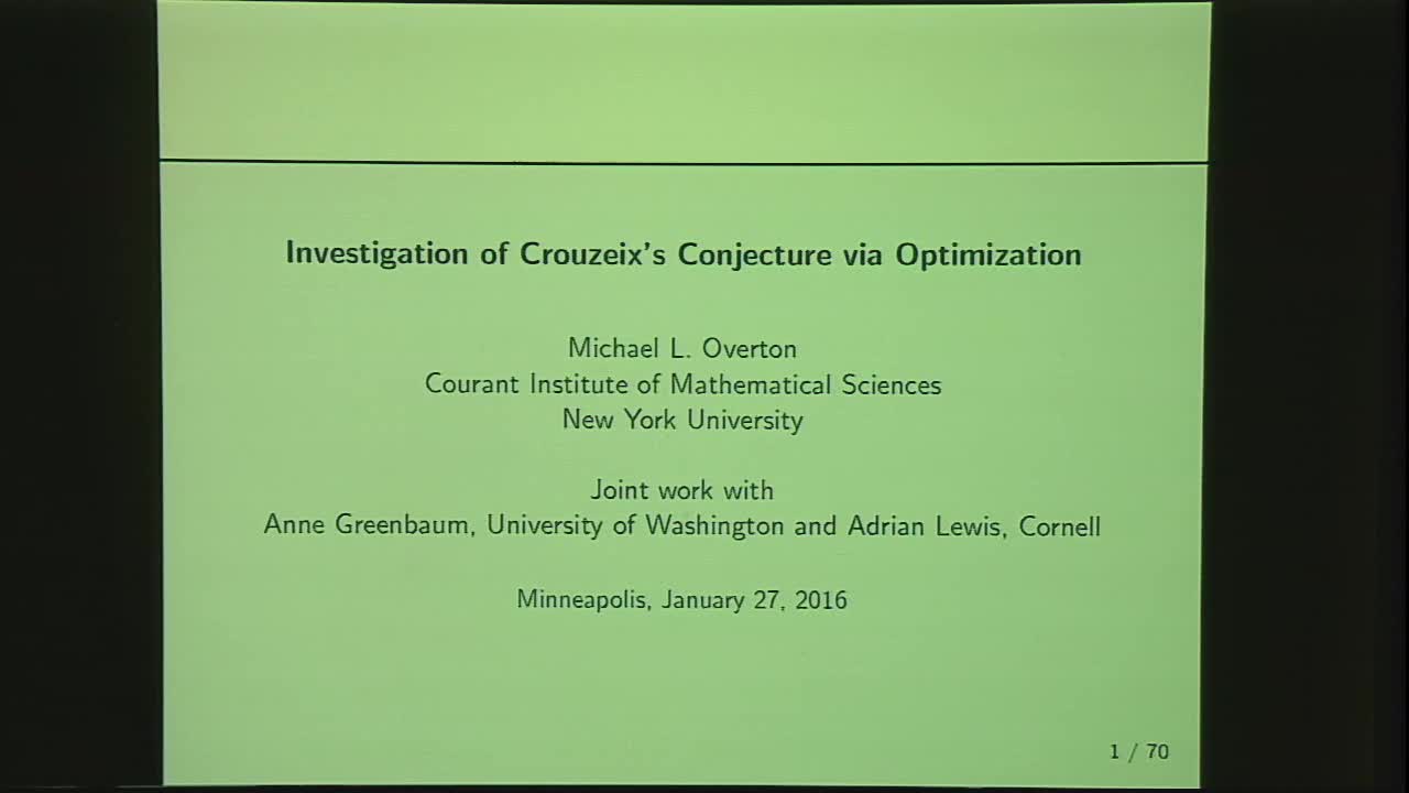 Crouzeix's Conjecture Thumbnail