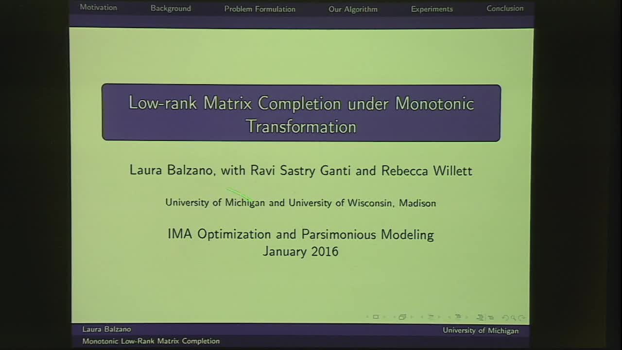 Low-rank Matrix Completion under Monotonic Transformation Thumbnail