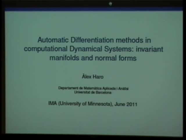 Automatic differentiation methods in computational dynamical systems: invariant manifolds and normal forms Thumbnail