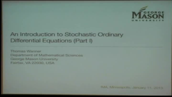 An Introduction to Stochastic Ordinary Differential Equations Thumbnail