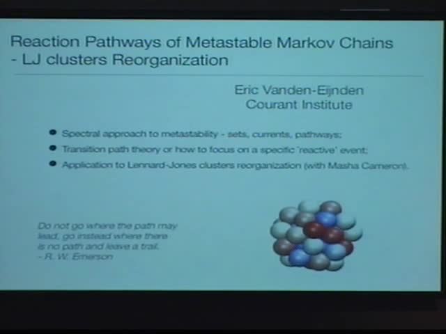 Reaction pathways of metastable Markov chains with application to Lennard-Jones clusters reorganization. Thumbnail