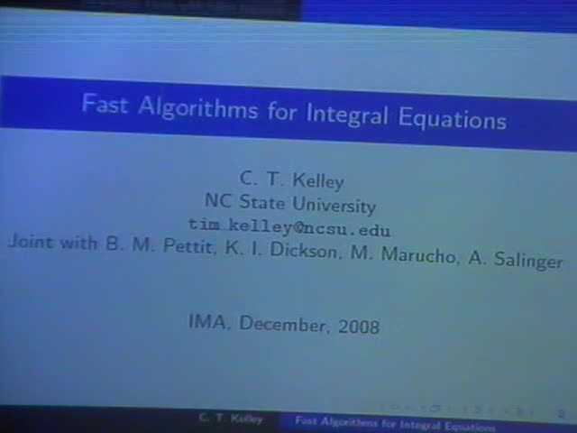 Fast algorithms for integral equations Thumbnail