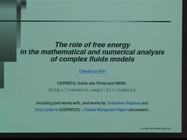 The role of free energy in the mathematical and numerical analysis
of complex fluids models Thumbnail