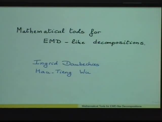 Mathematical Tools for EMD-like decompositions Thumbnail