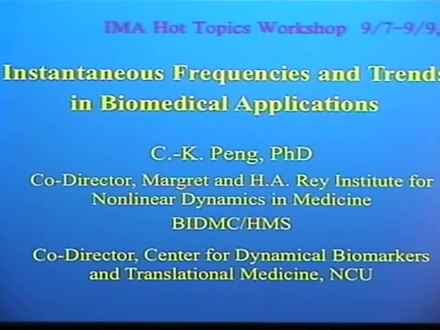 Instantaneous Frequencies and Trends in Biomedical Applications Thumbnail