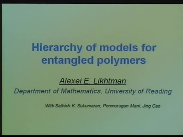 Hierarchy of models for entangled polymers Thumbnail