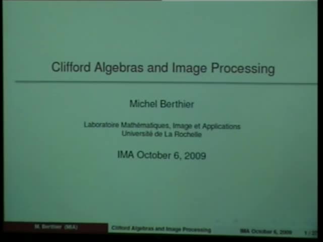 Clifford algebras and image processing Thumbnail