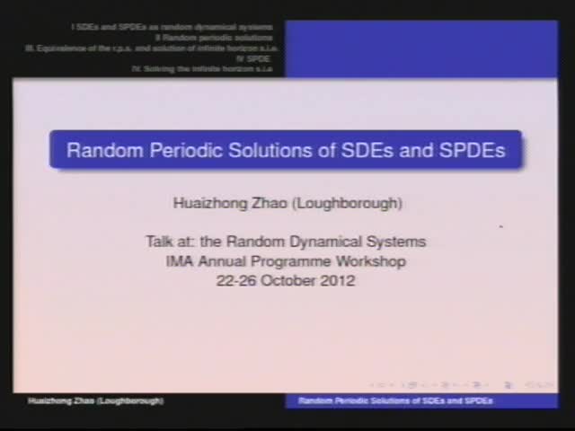 Random Periodic solutions of SDEs and SPDEs  Thumbnail