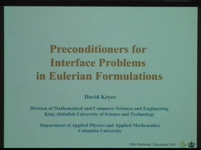 Preconditioners for interface problems in Eulerian formulations

 Thumbnail