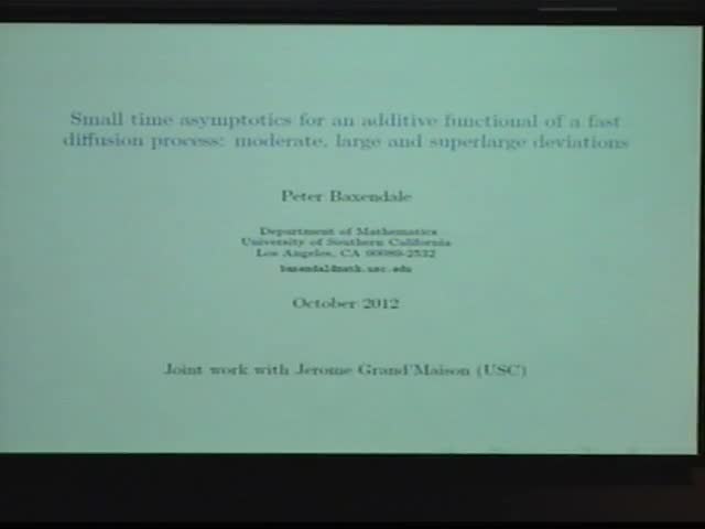 Small time asymptotics for an additive functional of a fast diffusion process: moderate, large and superlarge deviations Thumbnail