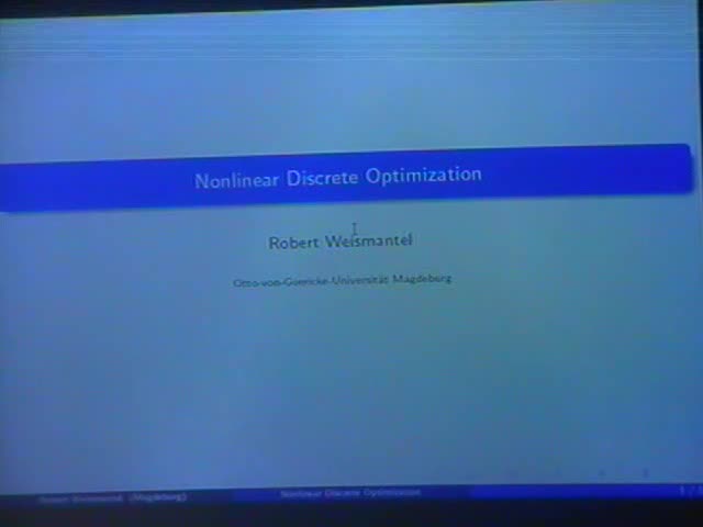Nonlinear discrete optimization I Thumbnail