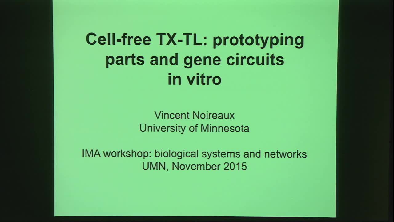 Cell-free Transcription-translation: Prototyping Parts and Gene Circuits in Vitro Thumbnail