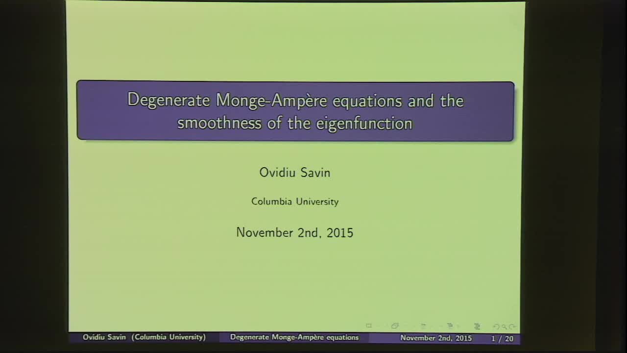 The Smoothness of the Eigenfunction for the Monge-Ampere Operator Thumbnail