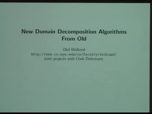 New Domain Decomposition Algorithms from Old Thumbnail