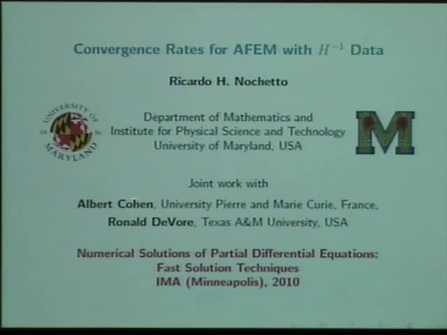 Convergence rates of AFEM with <i>H <sup>-1</sup></i> Data Thumbnail