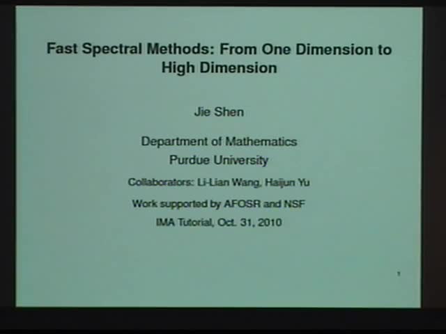 Fast spectral-Galerkin methods: from one dimension to high dimension
 Thumbnail