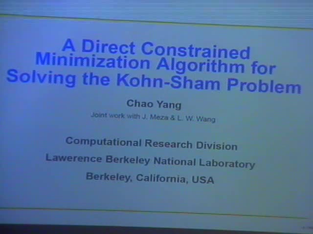 A Direct Constrained Minimization Algorithm for Solving the Kohn-Sham Equations Thumbnail