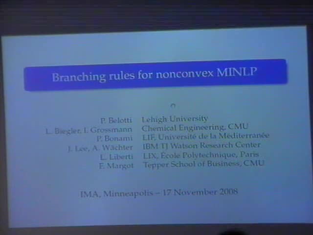 Branching rules in branch-and-bound algorithms for
nonconvex mixed-integer nonlinear programming Thumbnail