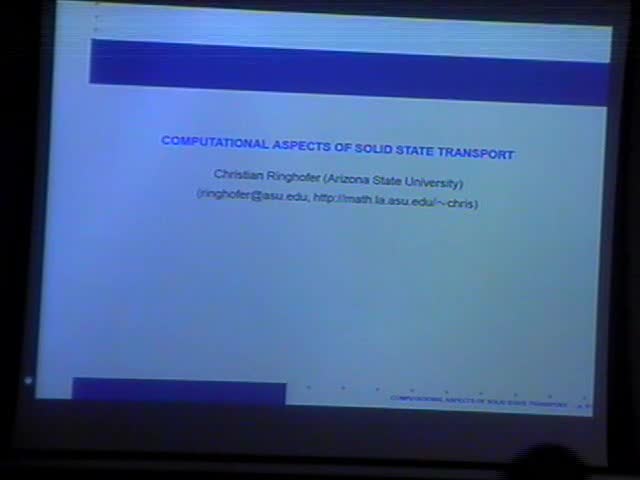 Computational aspects of solid state transport Thumbnail