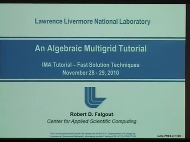 An algebraic multigrid tutorial Thumbnail