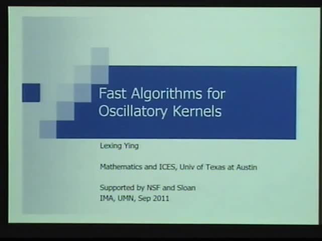Fast algorithms for oscillatory kernels  Thumbnail