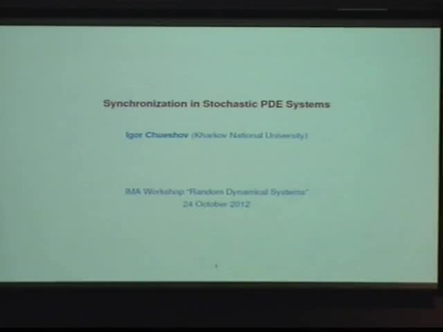 Synchronization in stochastic pde systems  Thumbnail